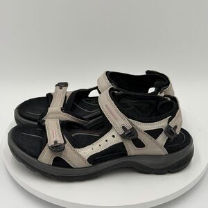 Ecco Yucatan Womens 40/9 Beige Pink Athletic Sport Strappy Slip On Shoe Comfort